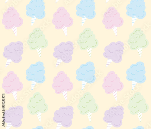 seamless pastel cotton candy pattern
