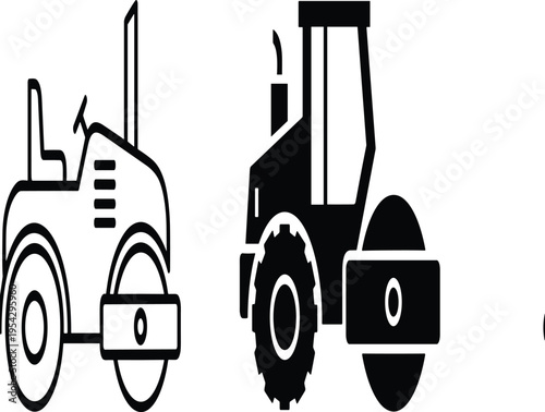 Black shovel silhouette icon set isolated on white background, digging spade tools collection for construction, gardening, farming and landscaping vector illustration design use