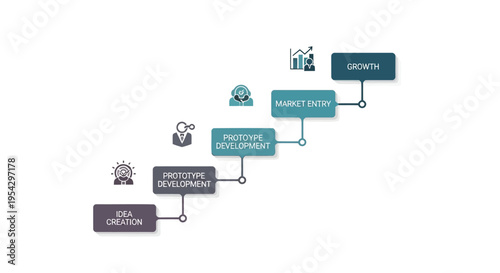 Set of 8 business strategy icons vector