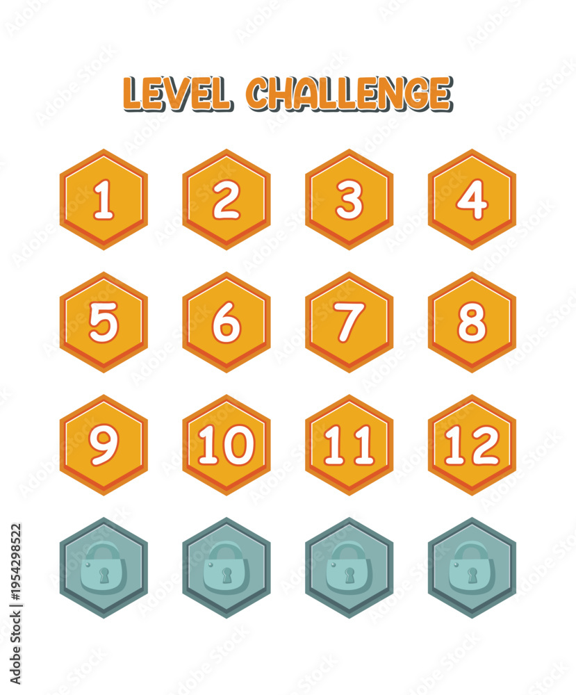 Naklejka premium Cool game asset game level
