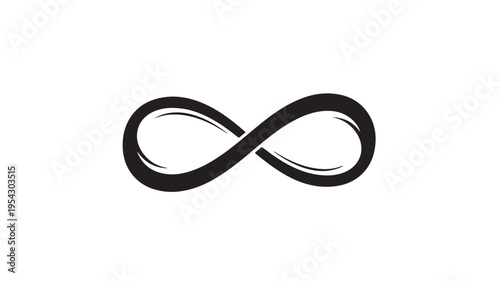 Infinity Symbol Endless Loop Black Minimal Icon