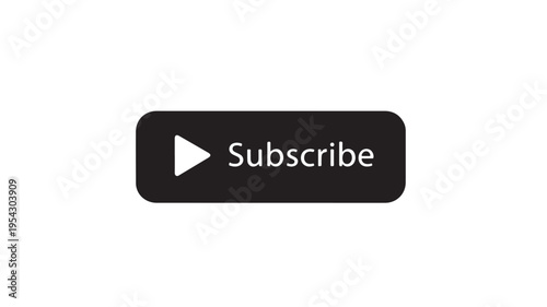 Subscribe Button YouTube Style UI Vector