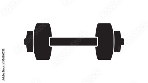 Dumbbell Fitness Gym Equipment Vector Icon
