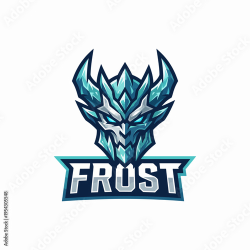 An impactful frost-themed logo featuring sharp ice crystal-like designs. Perfect for businesses focused on winter or cold-related services, evoking a freezing experience.