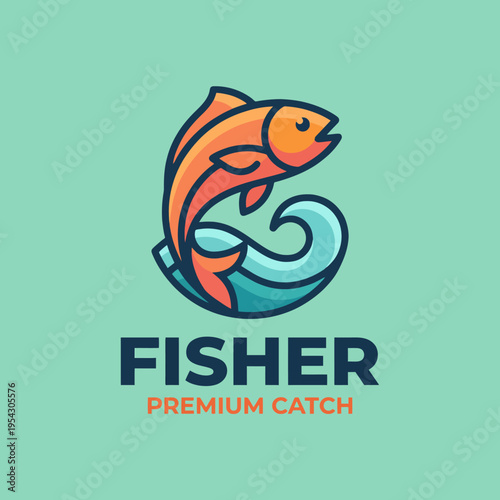 An illustrative image of a lively fish jumping through waves, symbolizing the thrill of fishing. It captures the essence of ocean adventure and the pursuit of premium catches.