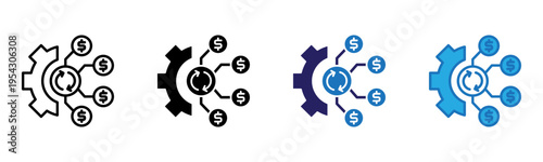 Automation Icon Multi Style Vector Illustration
