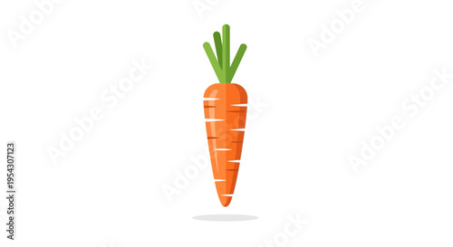 Vibrant and fresh orange carrot with lush green leaves, a healthy and nutritious vegetable, perfect for a balanced diet and diverse culinary uses