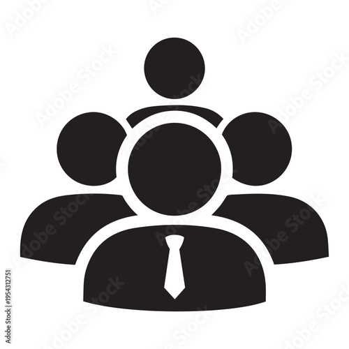 Group of people icon symbolizing community, teamwork, and collective effort in business or social contexts