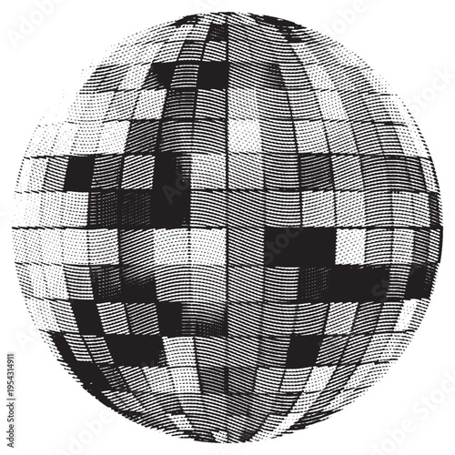 disco ball isolated on white	
