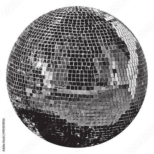 disco ball isolated on white	
