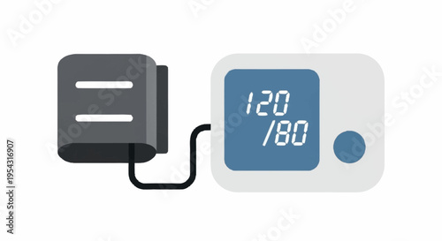 Blood pressure monitor device illustration.