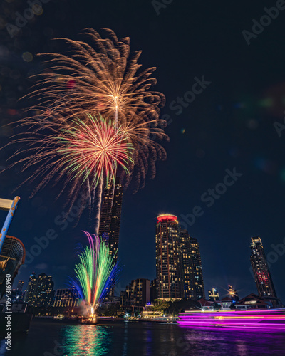 fireworks over the river