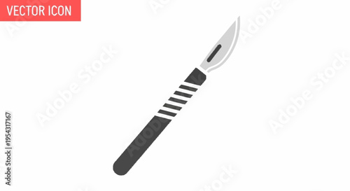 A black and white illustration of a utility knife.