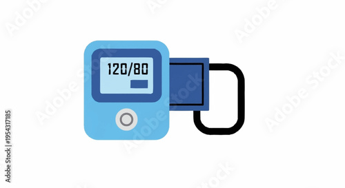 Blood pressure monitor device illustration.