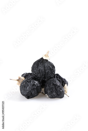 Dried Black Goji Berries from Qinghai China Studio Photography on White Background