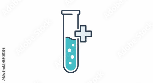 Laboratory test tube with medicine.