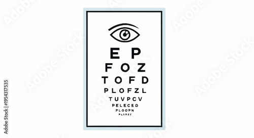 Eye chart vision test illustration.