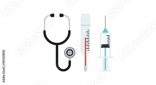 Medical tools for health checkup and treatment.
