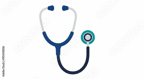 Medical stethoscope icon for health check.