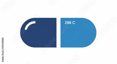 Blue and dark blue capsule pill icon.