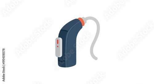 A behind-the-ear hearing aid device.