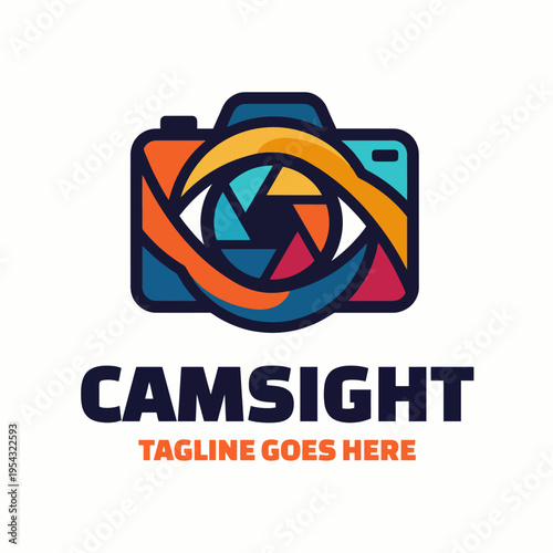 This modern camera logo captures the essence of photography, perfect for brands in the camera equipment or creative photography space, blending functionality with artistry.