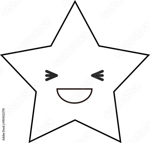 단순 감정 아이콘 별 모양의 즐거워하는 하트