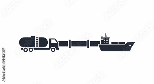Logistics transportation truck to ship cargo.