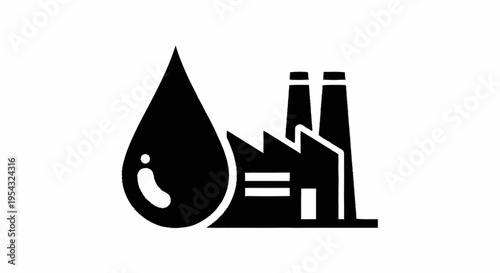 Industrial pollution and oil production concept.