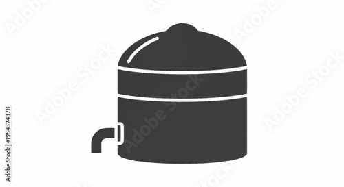 Simple black kettle icon design.