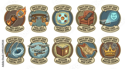 Collection of various fantasy and science fiction themed icons