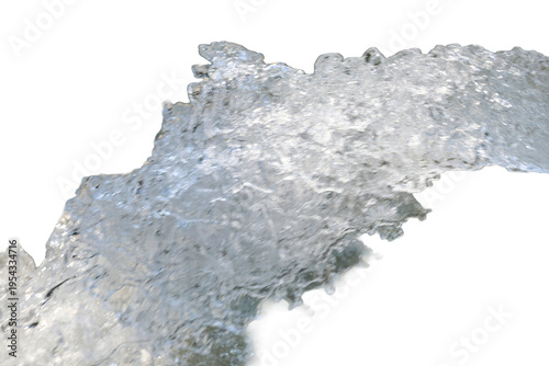 Foto Isolated Water stream splashing upwards against a dark backdrop in a dynamic and