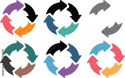 Diverse female soccer players in dynamic action poses kicking running and competing in team sport vector illustration collection