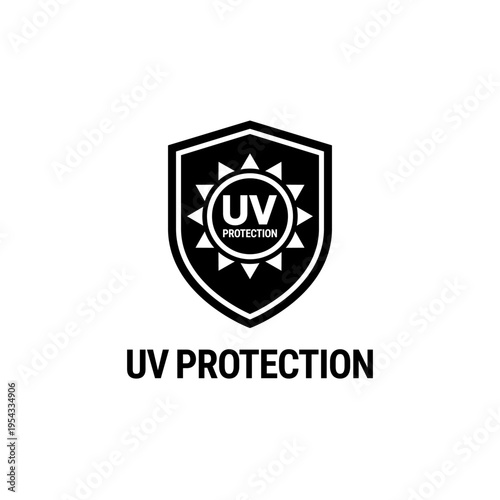 UV protection icon set. UV radiation icon. Ultraviolet symbol. Sun uv protection line icons. Sunscreen spf 50 logo. UPF sun protection label product for cosmetics skincare. Vector illustration.