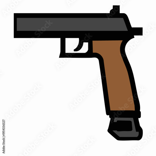 Pump Action Shotgun Firearm Vector Design