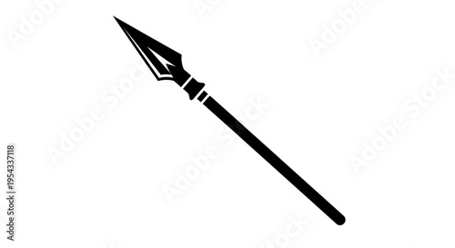 Ancient Spear Weapon Illustration - Historical Combat Tool