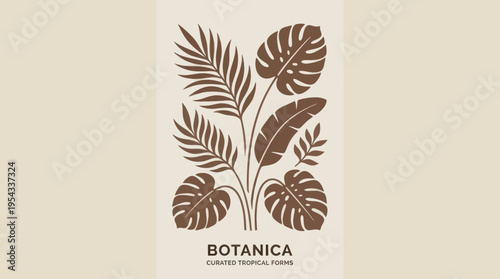 Botanica Summer Tropical Dreams Minimalist Plant Illustration.