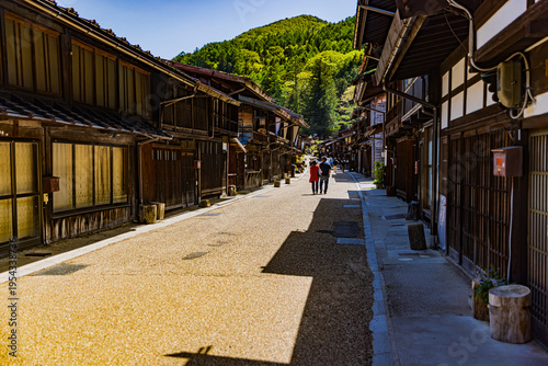 長野県　奈良井宿・古い町並み