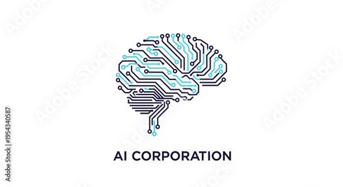 Artificial Intelligence Brain Circuitry Concept