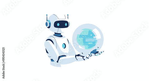 Artificial Intelligence Technology Concept with Robot Assistant