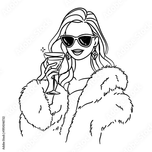 vector illustration of a girl boss