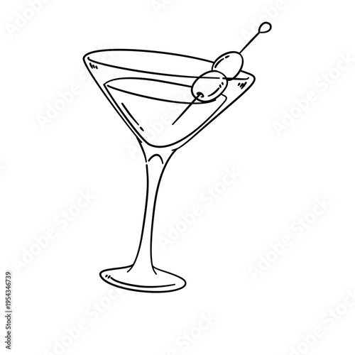 martini with olives