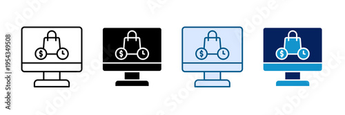 Bnpl Service Icon Set Multiple Style Collection