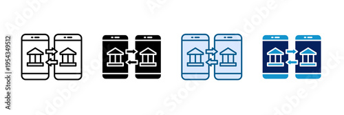 In-App Transfer Icon Set Multiple Style Collection