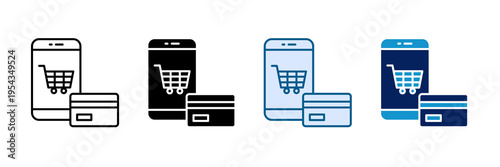 Checkout Finance Icon Set Multiple Style Collection