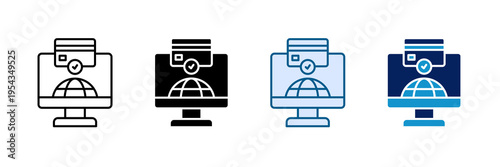 Payment Gateway Icon Set Multiple Style Collection