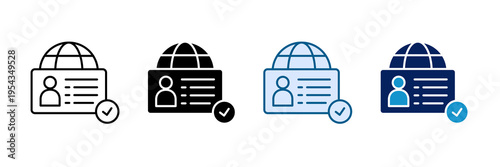 Identity Verify Icon Set Multiple Style Collection