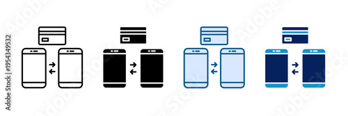Cross App Payment Icon Set Multiple Style Collection