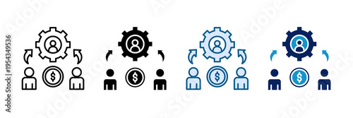 Escrow Service Icon Set Multiple Style Collection