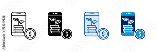 Micro Investment Icon Set Multiple Style Collection